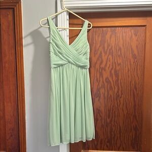 David's Bridal Mint Green Midi Dress